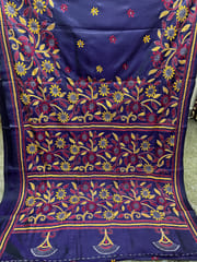 HAPPY FLOWERS Kanthawork Saree