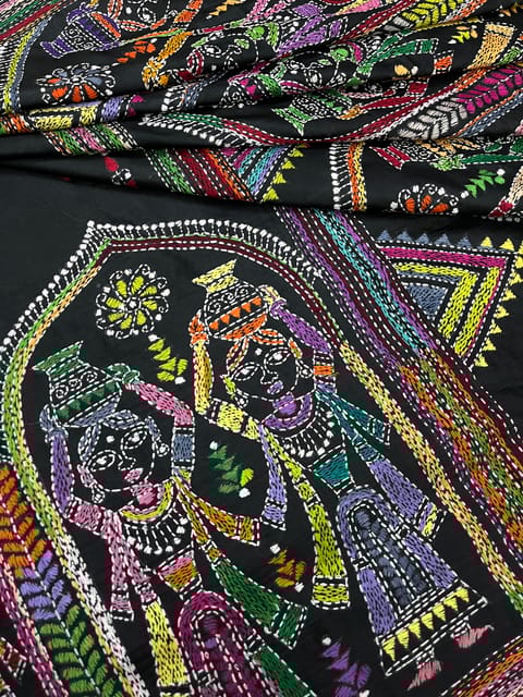 VILLAGE THEME Kanthawork Saree