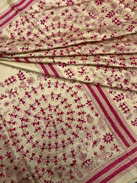 WARLI Kanthawork Saree