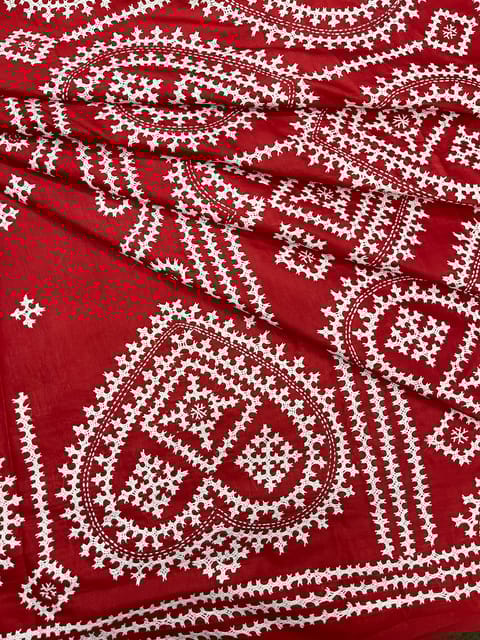 MUGHALAI Kutchwork Saree