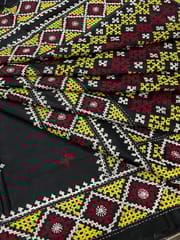 GEOMETRIC Kutchwork Saree