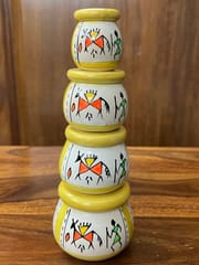 Handpainted Pots - SET OF 4