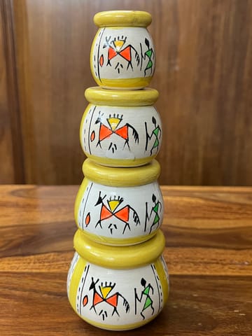 Handpainted Pots - SET OF 4