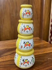 Handpainted Pots - SET OF 4