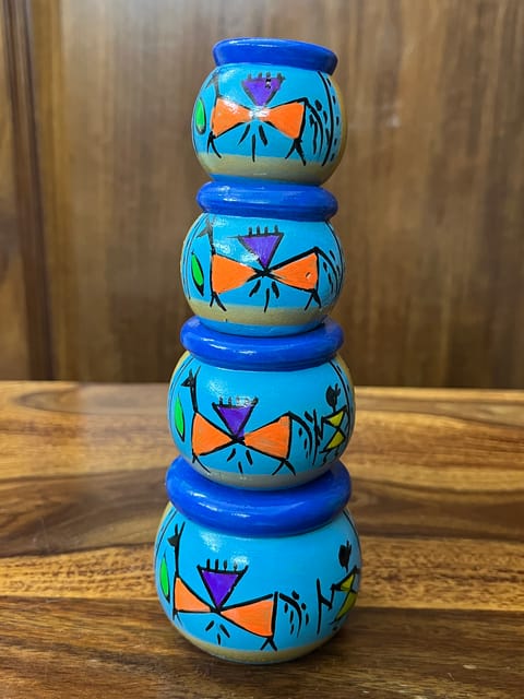 Handpainted Pots - SET OF 4