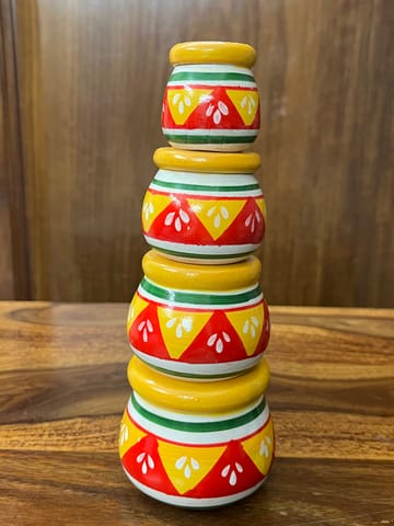 Handpainted Pots - SET OF 4