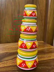 Handpainted Pots - SET OF 4