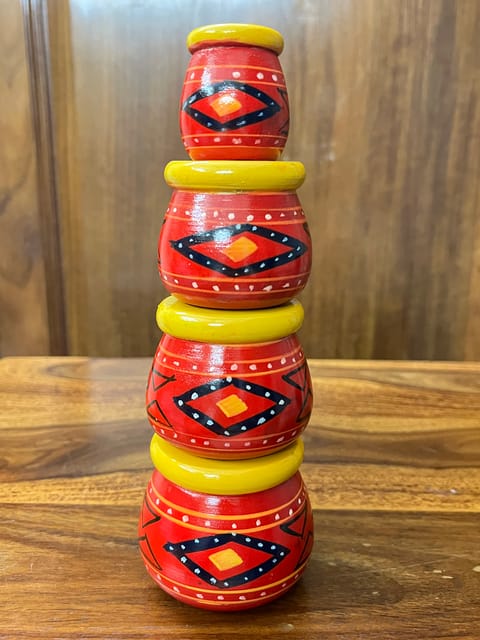 Handpainted Pots - SET OF 4