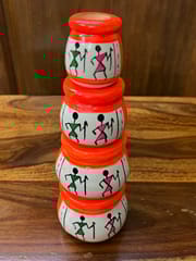 Handpainted Pots - SET OF 4