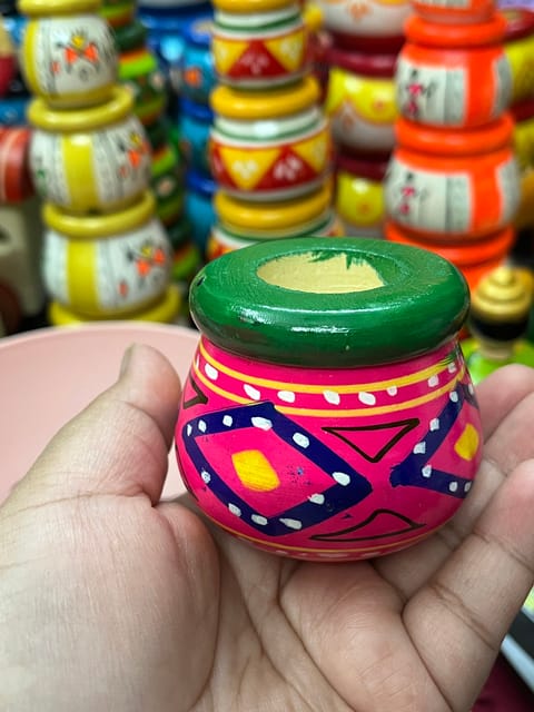 Miniature Wooden Pot