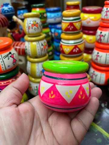 Miniature Wooden Pot