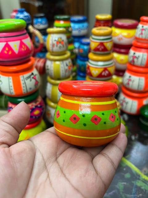 Miniature Wooden Pot