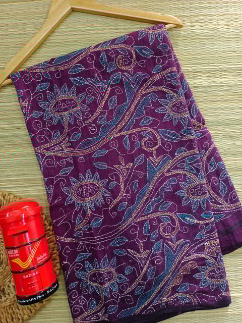 Mul Cotton Kanthawork Saree