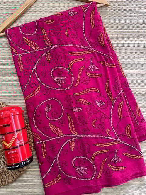 Khadi Cotton Kanthawork Saree