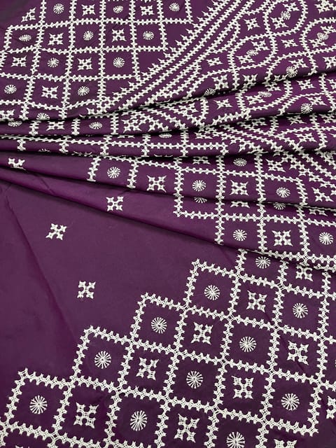 HONEYCOMB Kutchwork Saree