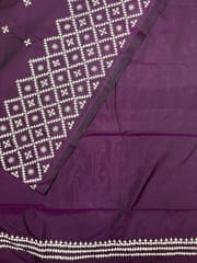 HONEYCOMB Kutchwork Saree