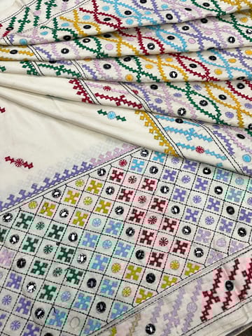 RANGEELA Kutchwork Saree