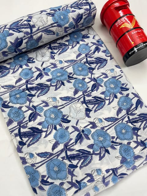 FLORAL Block Print Fabric