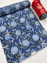 FLORAL Block Print Fabric