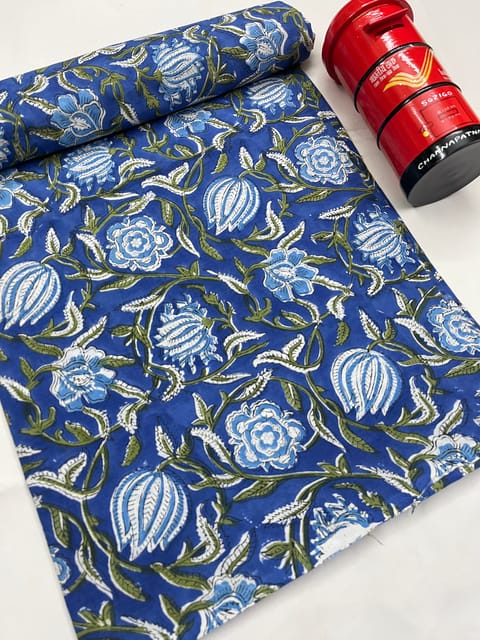 FLORAL Block Print Fabric