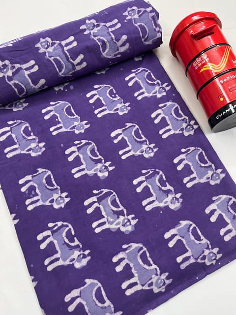 COW Block Print Fabric