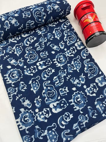 JUNGLE THEME Block Print Fabric