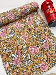 FLORAL Block Print Fabric