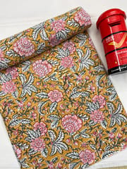 FLORAL Block Print Fabric
