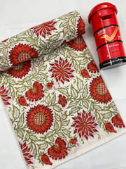 FLORAL Block Print Fabric