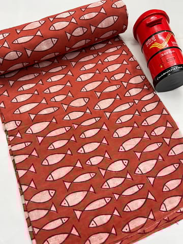 FISH Block Print Fabric