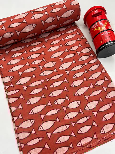 FISH Block Print Fabric