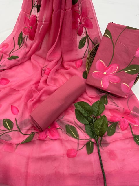 Hand Painted Dress Material