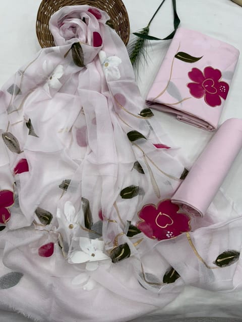 Hand Painted Dress Material