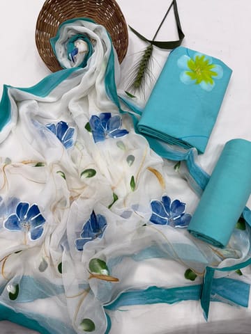 Hand Painted Dress Material