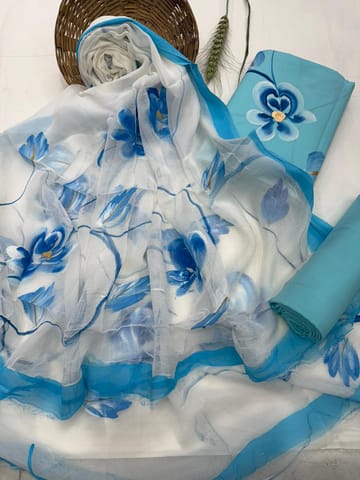 Hand Painted Dress Material