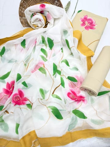 Hand Painted Dress Material