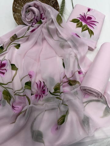 Hand Painted Dress Material