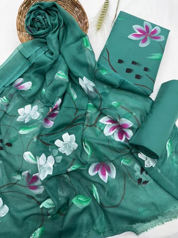 Hand Painted Dress Material