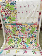 PARROT Kanthawork Saree