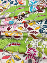 PARROT Kanthawork Saree