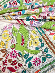 PARROT Kanthawork Saree