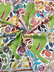 PARROT Kanthawork Saree