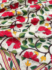 MANDHARA Tussar Silk Kanthawork Saree