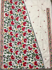 MANDHARA Tussar Silk Kanthawork Saree