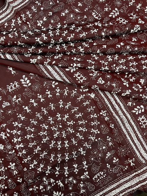 WARLI Kanthawork Saree