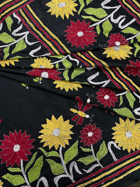 FLORAL Kanthawork Saree