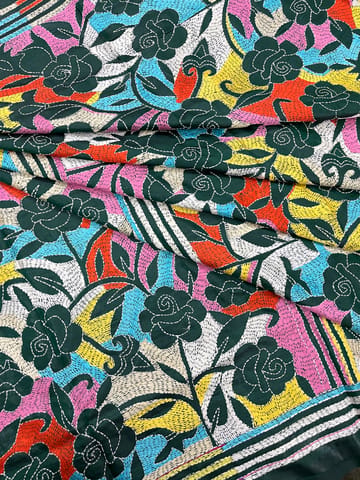 GULAABO Kanthawork Saree