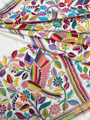 PARROT Kanthawork Saree