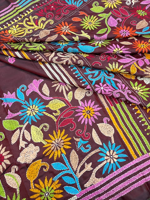 FLORAL Kanthawork Saree
