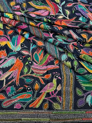 BIRD PARADISE Kanthawork Saree